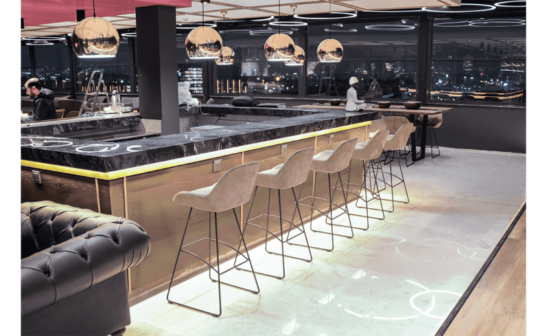 Premiere bar chair in Makel Hotel project