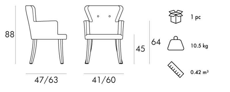 Cuore-Oak-Armchair-Dimensions