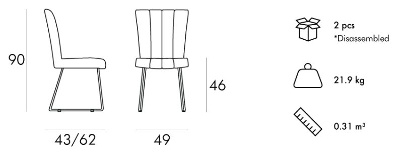 Gala-Sled-Chair-Dimensions
