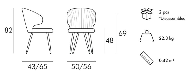 Gloria-Tiffany-Armchair-Dimensions