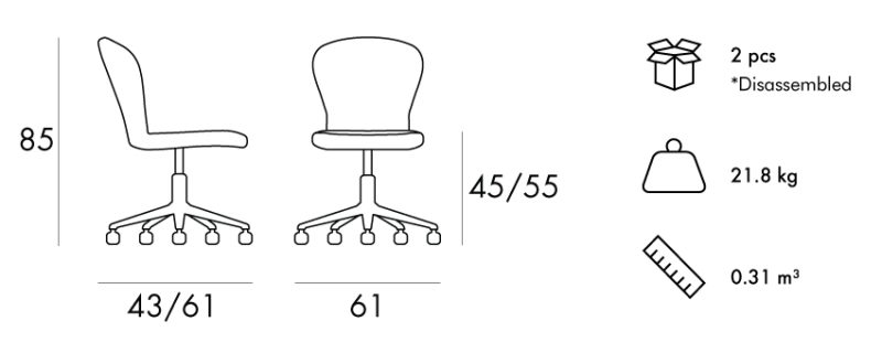 Hera-Metal-Office-Chair-Dimensions
