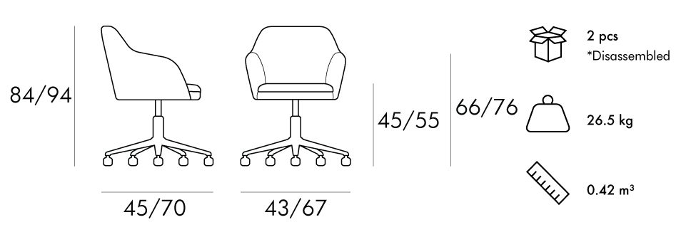 Premiere-Poliamid-Office-Armchair-Dimensions